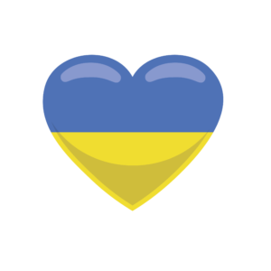 Bügelbild Herz Flagge Ukraine