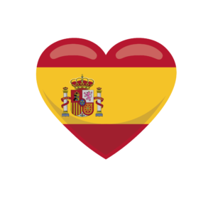 Bügelbild Herz Flagge Spanien
