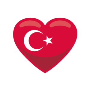 Bügelbild Herz Flagge Türkei