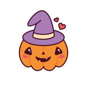 Bügelbild Halloween Cute Pumpkin with hat