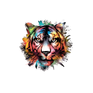 Bügelbild Realistic Watercolor Tiger