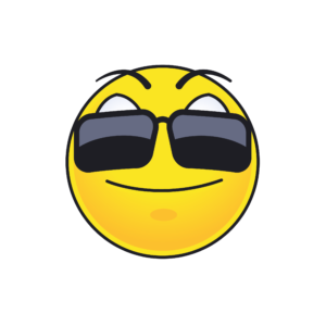 Bügelbild Funny Emoji Cool