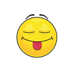 Bügelbild Funny Emoji Stuck out Tongue