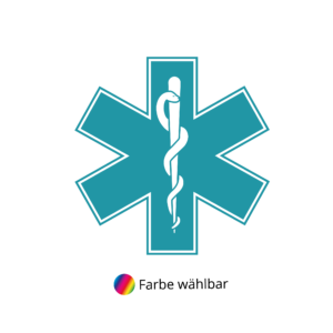 Bügelbild Paramedic Symbol in Wunschfarbe